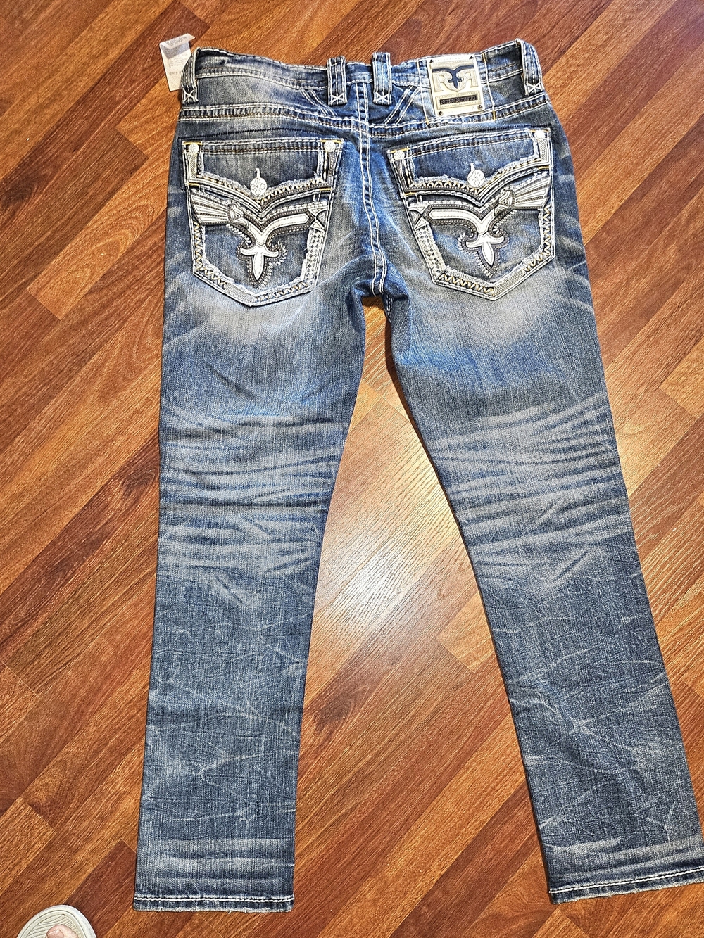 Rock Revival Women's Light Blue Embroidered Back Pocket Skinny Jeans